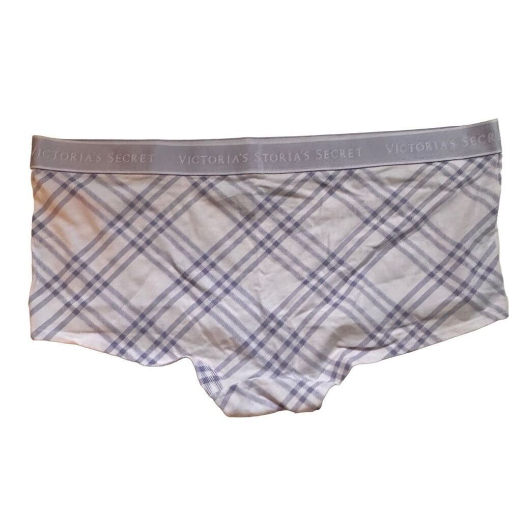 NWT Victoria’s Secret Logo Waist Boyshort Hazy Periwinkle | Size 2XL